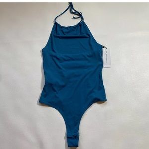 NWT $68 BCBGl Size XXS Electric Blue Cutout Back Sexy Halter Bod…